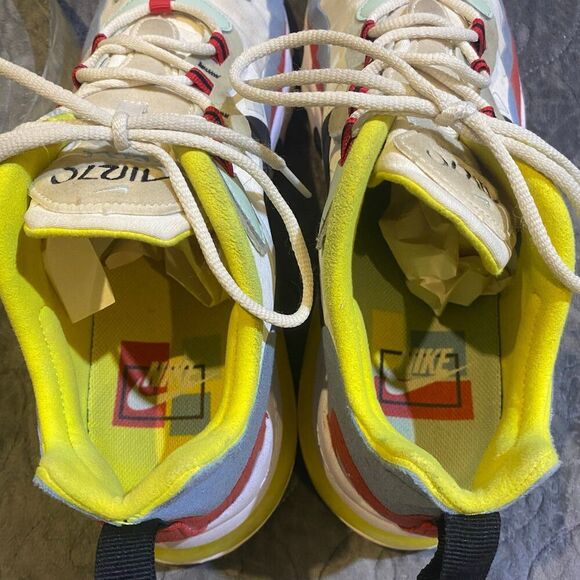 Nike Women's Air Max 270 React Bauhaus Primary Color Low Top Sneakers Size 11 - Picture 6 of 12